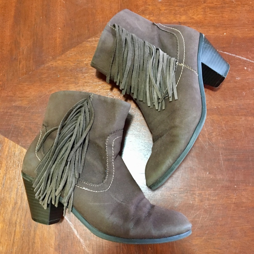 Fringe booties